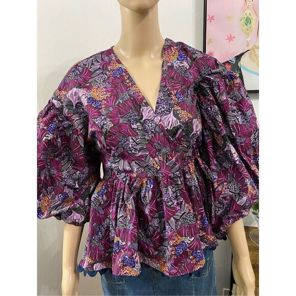 Kika Vargas x Target Purple Boho Blouse Top Size Small XS - Picture 1 of 4